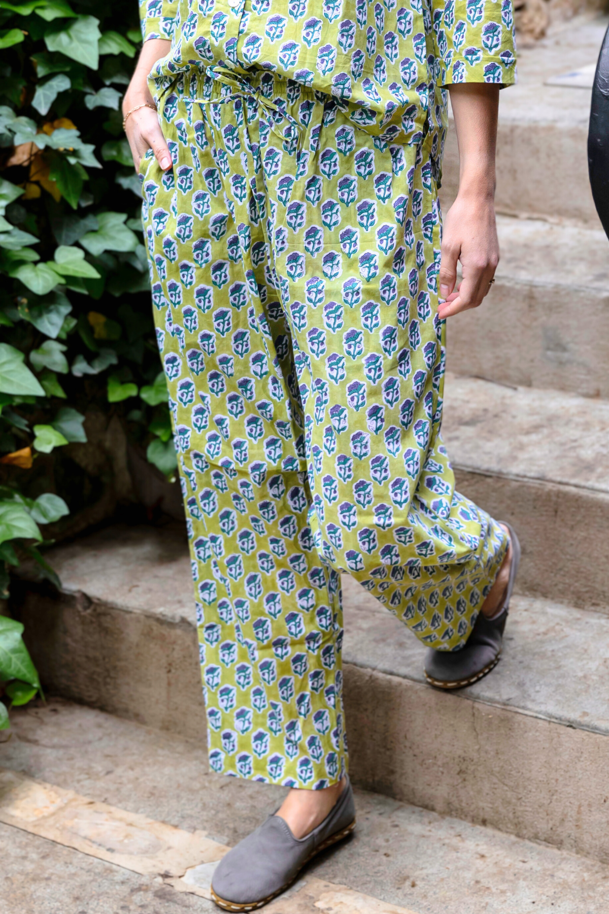 Joy Lounge pants - Women's Soft Cotton Printed Long Pajamas