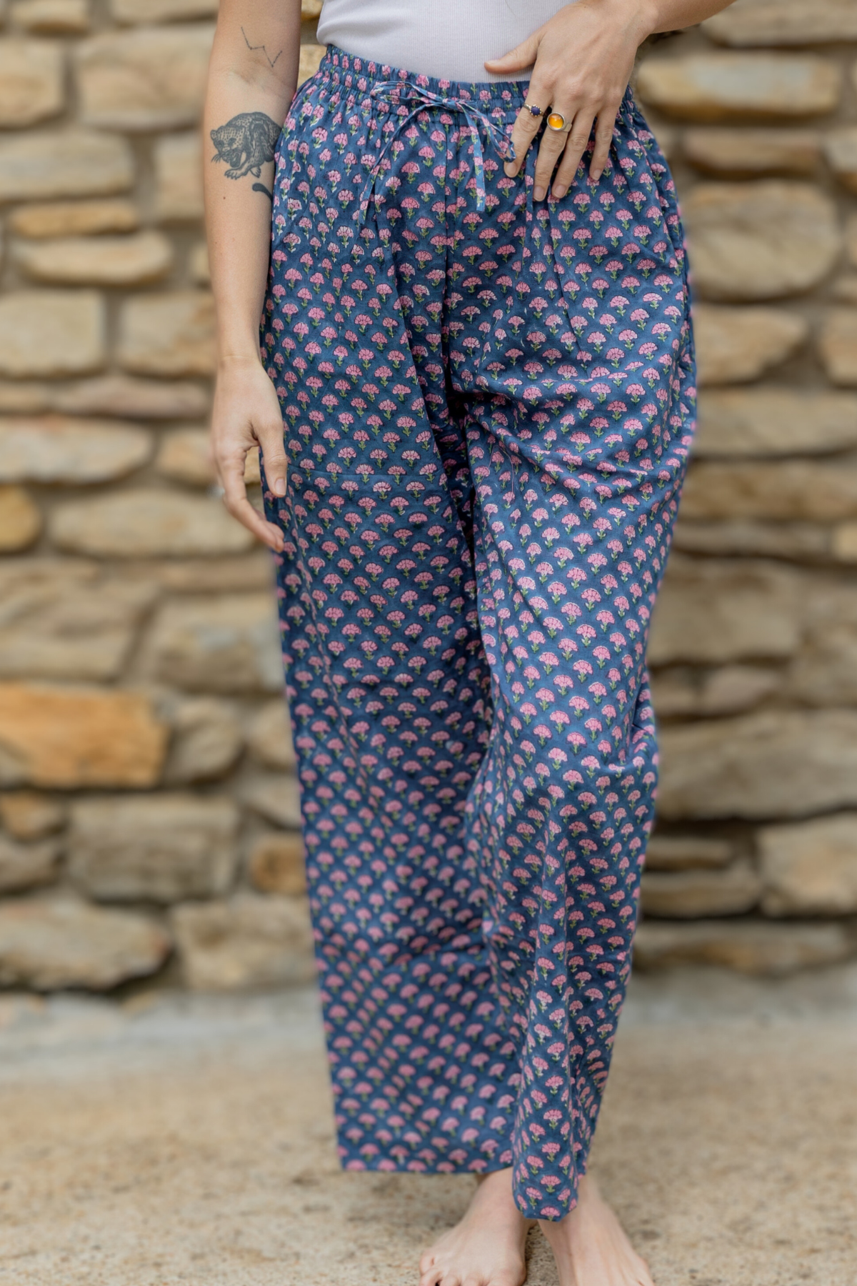 Diksha Lounge pants - Women's Soft Cotton Printed Long Pajamas