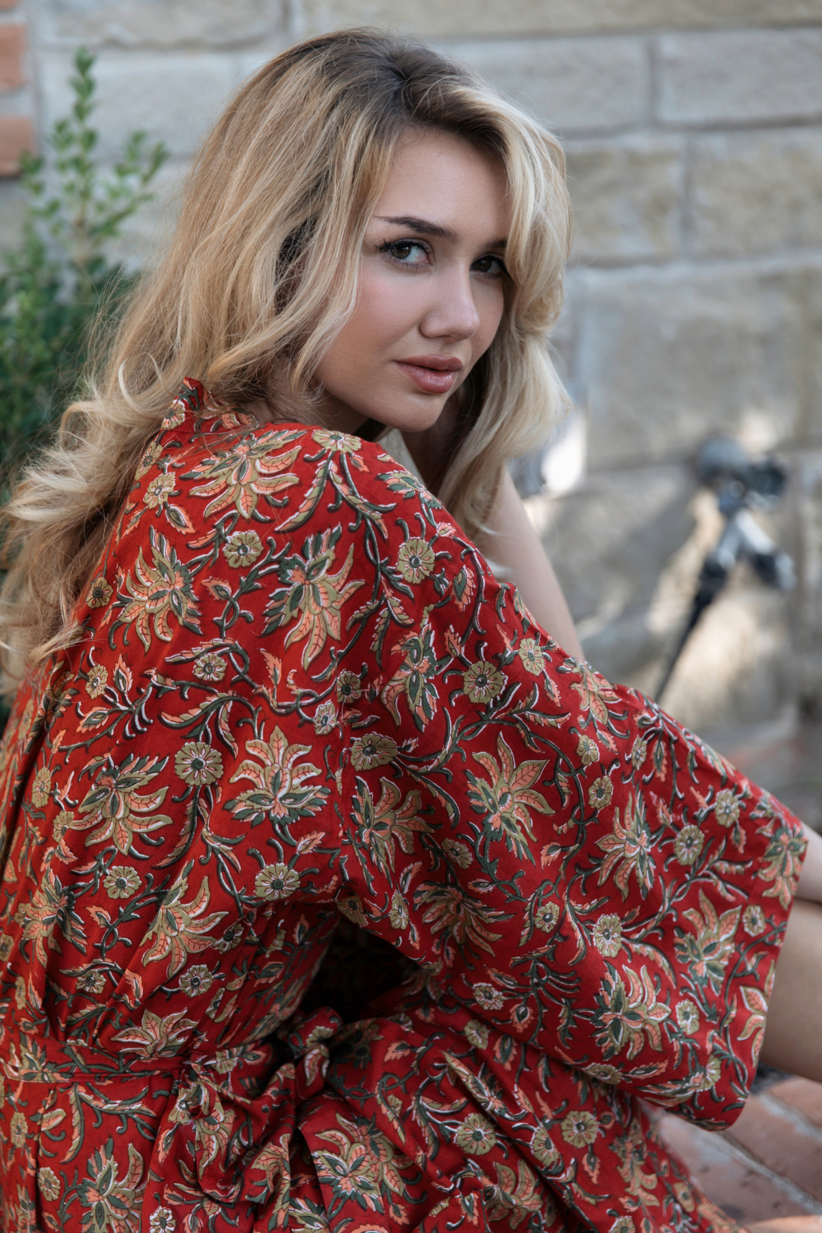 Deborah Robe - Printed Cotton Kimono, versatile Robe for Women