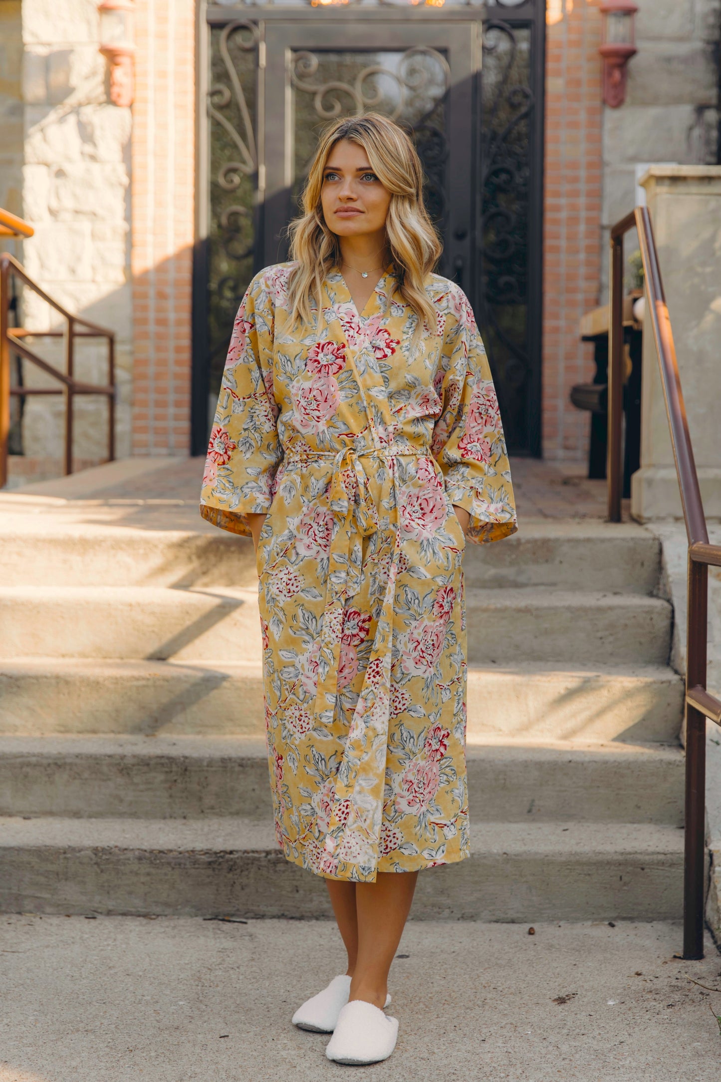 Priyanka Robe - Printed Cotton Kimono, versatile Robe for Women
