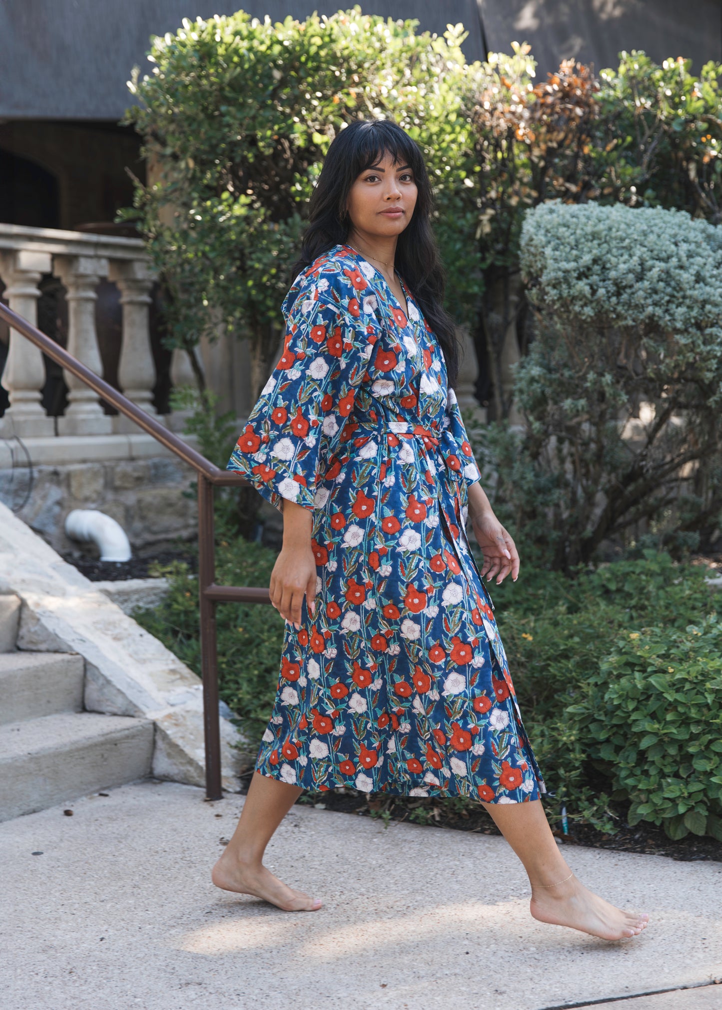 Tuliana Robe - Printed Cotton Kimono, versatile Robe for Women