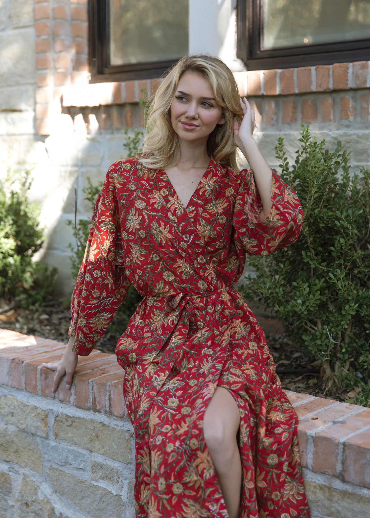 Deborah Robe - Printed Cotton Kimono, versatile Robe for Women