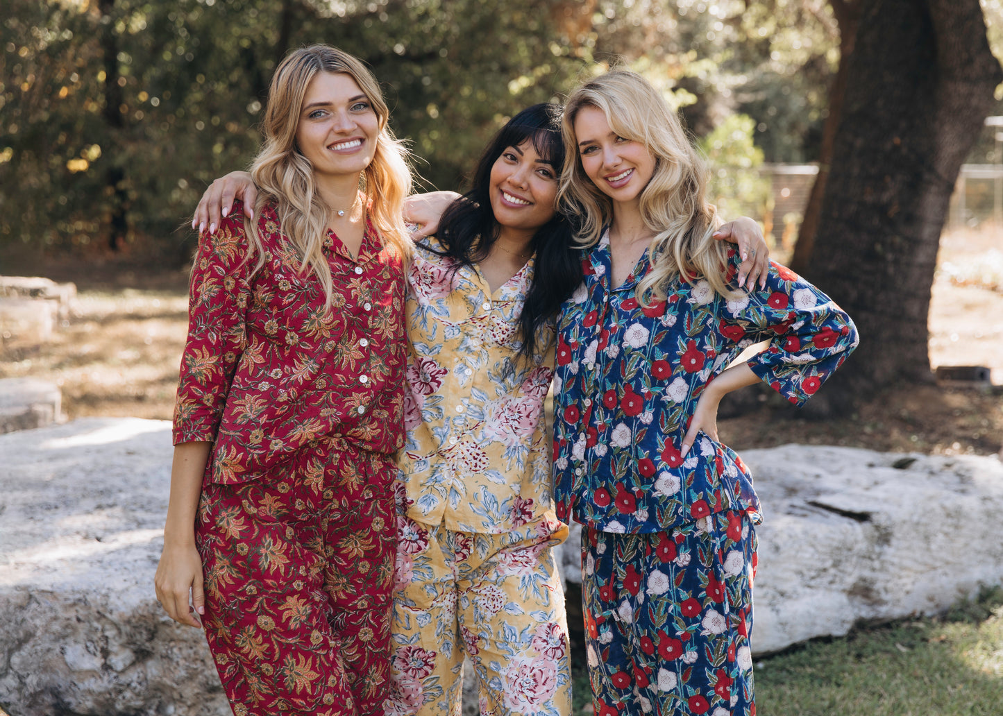 Priyanka PJ set With Pants - Printed Cotton Pajama Set with Long Pants for Women