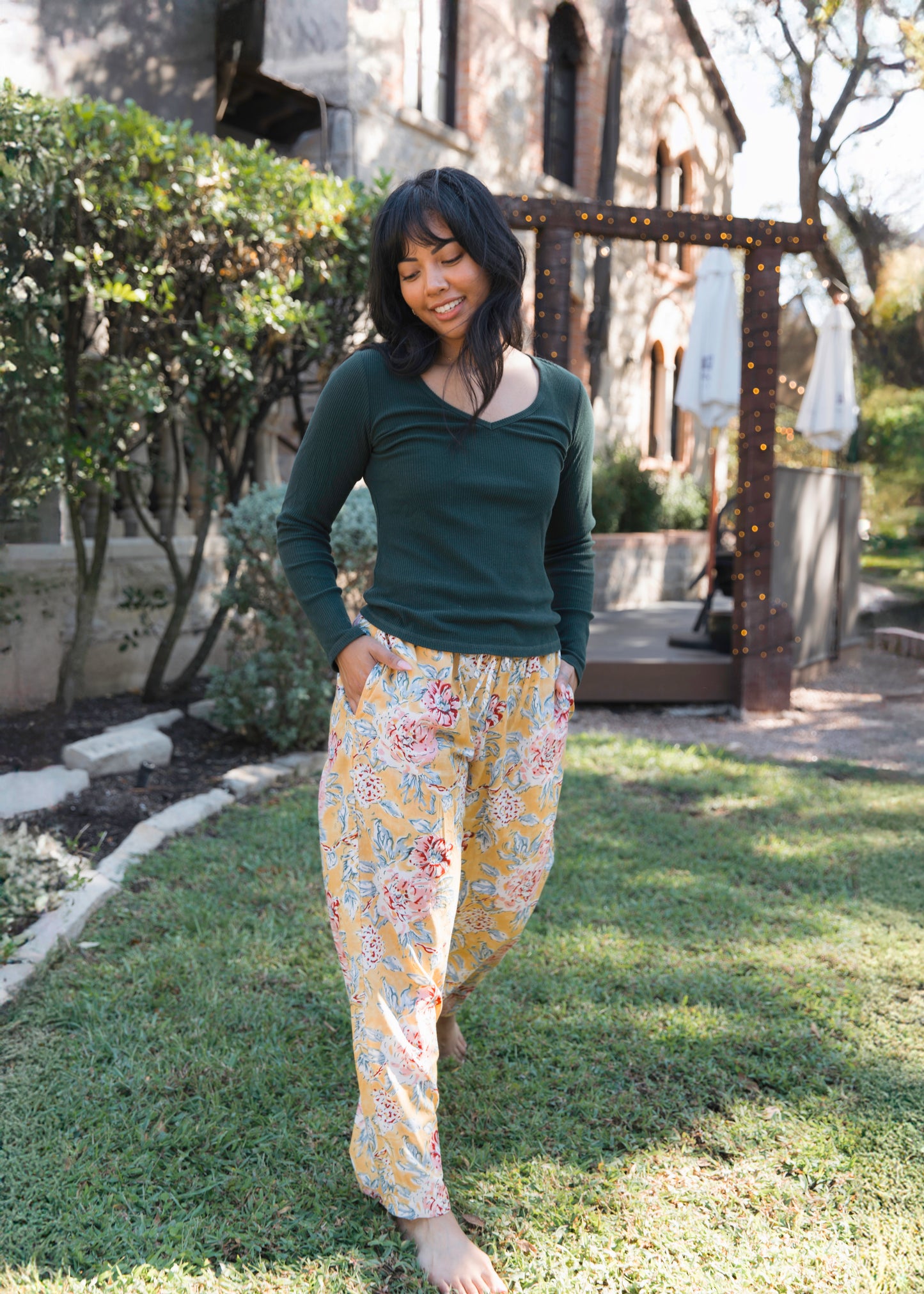 Priyanka Lounge pants - Women's Soft Cotton Printed Long Pajamas