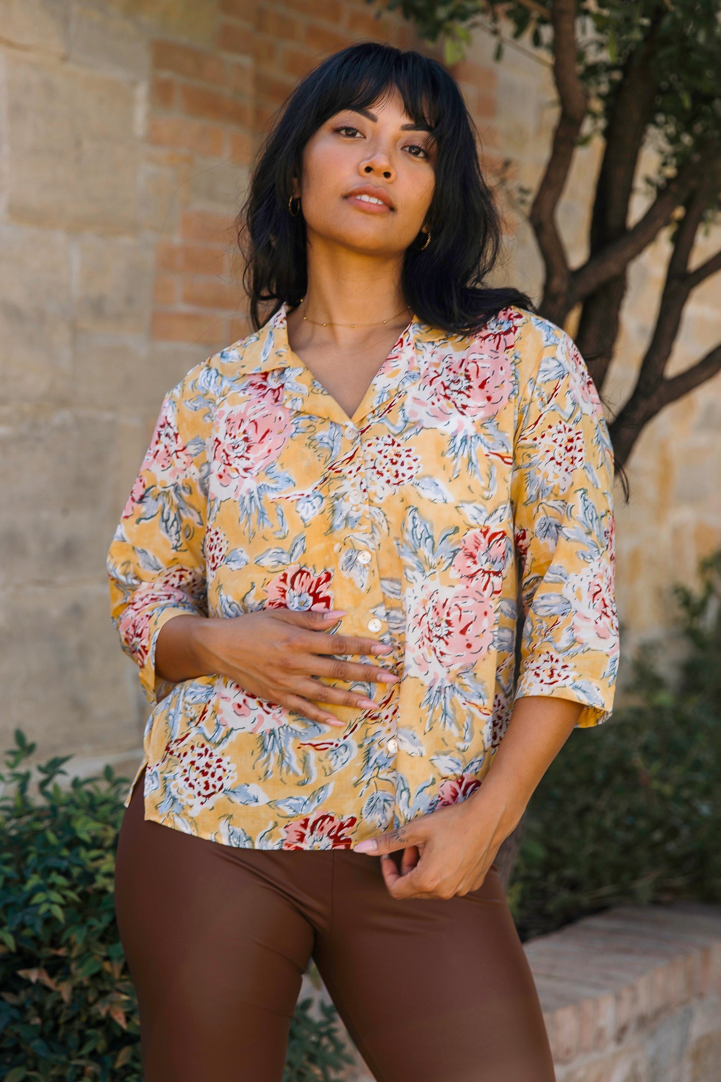 Priyanka Shirt - Women's Long Sleeve Cotton Pajama Top