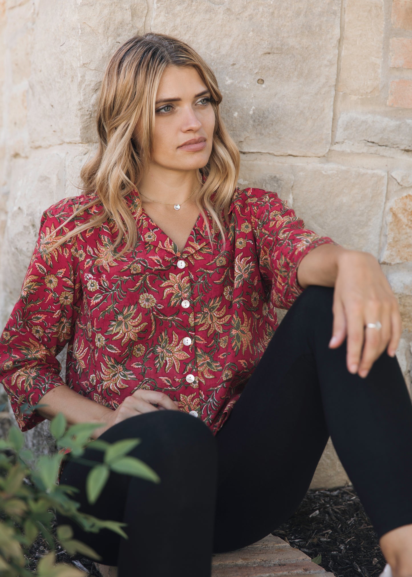 Deborah Shirt - Women's Long Sleeve Cotton Pajama Top
