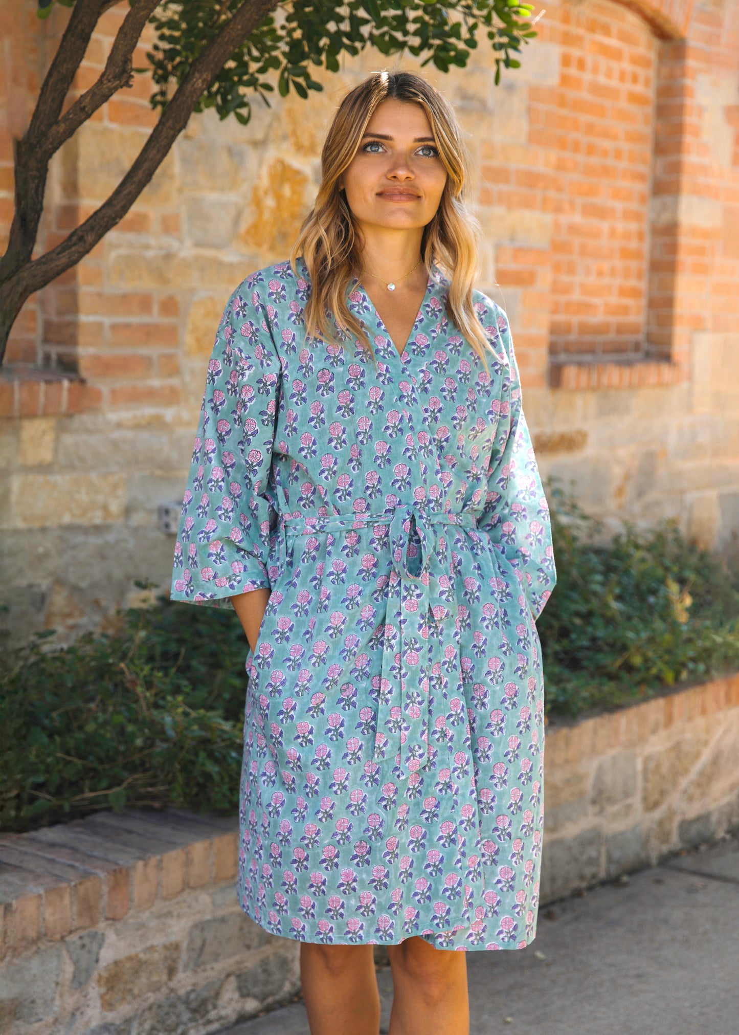 Annelize Robe - Printed Cotton Kimono, versatile Robe for Women