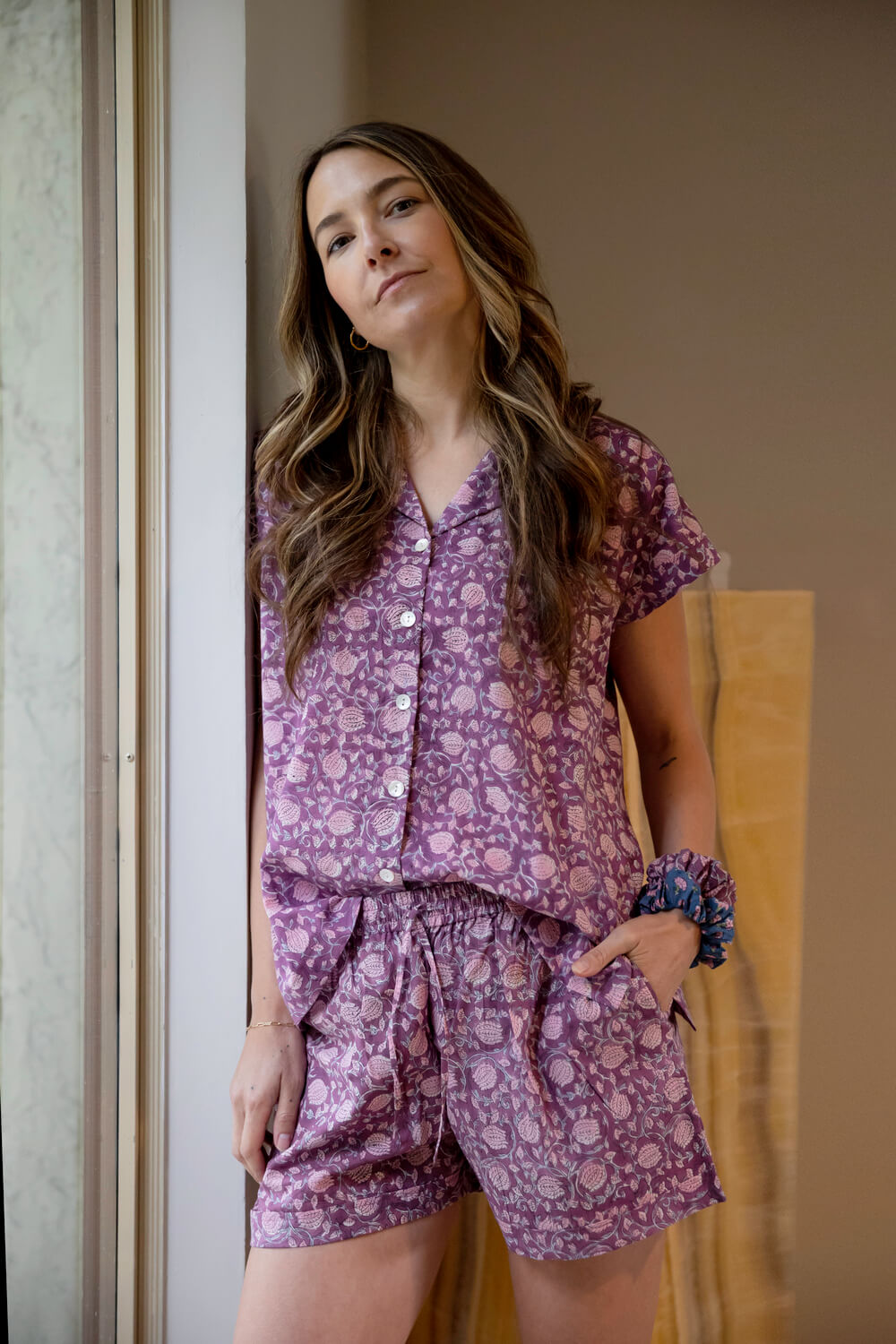 Jyoti PJ set With SHORTS - Printed Cotton Pajama Set with Shorts for Women