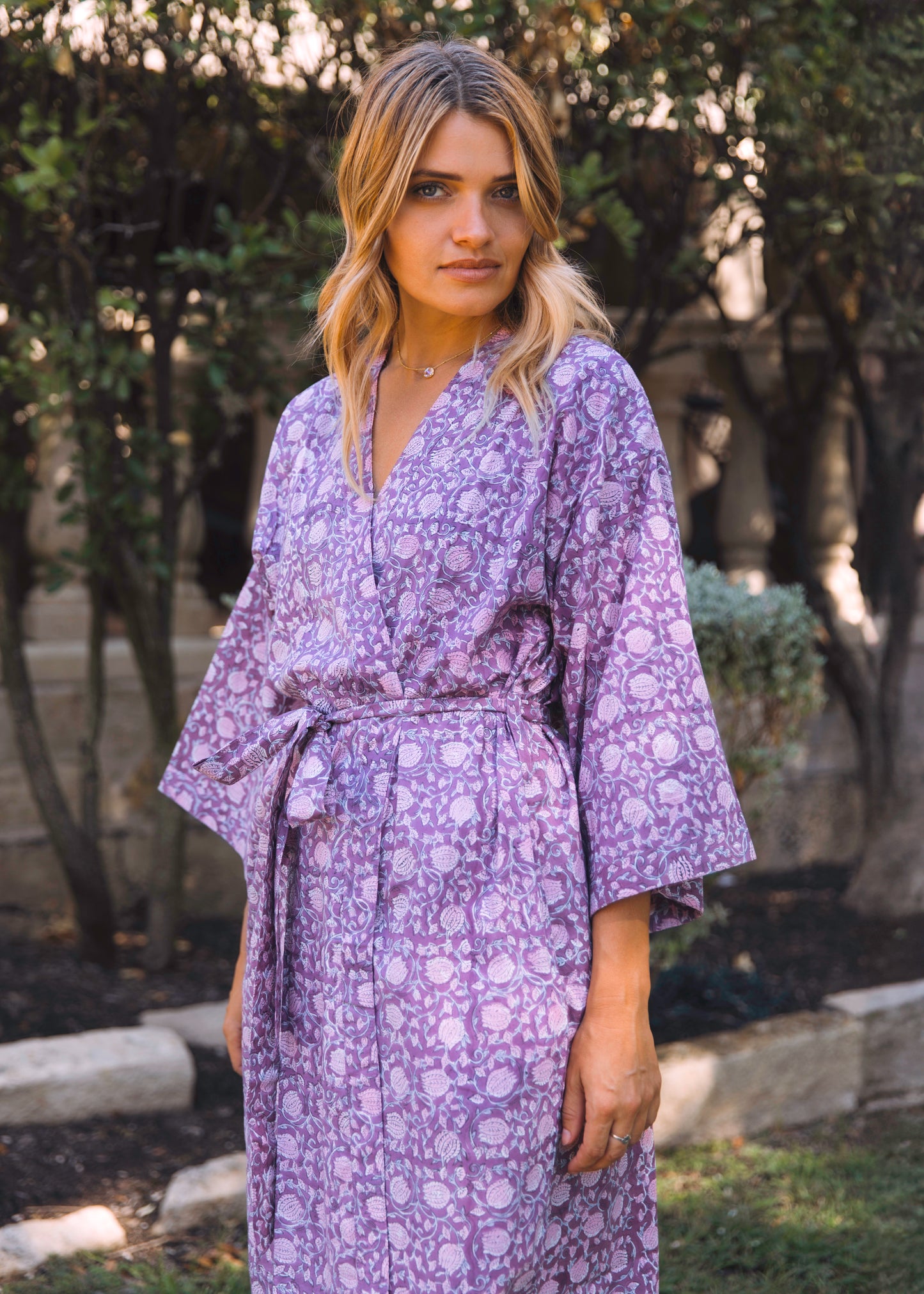 Jyoti Robe - Printed Cotton Kimono, versatile Robe for Women