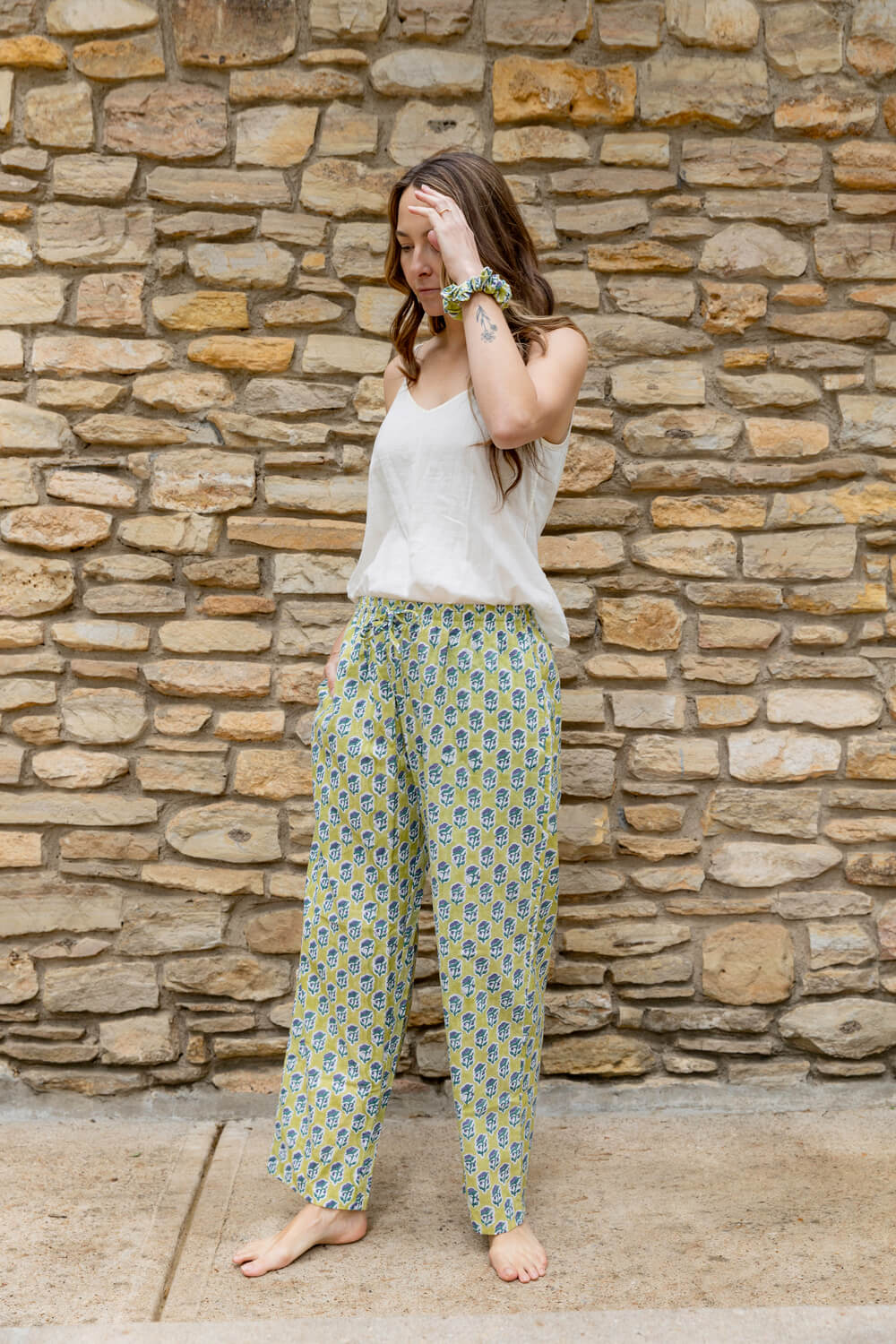 Joy Lounge pants - Women's Soft Cotton Printed Long Pajamas