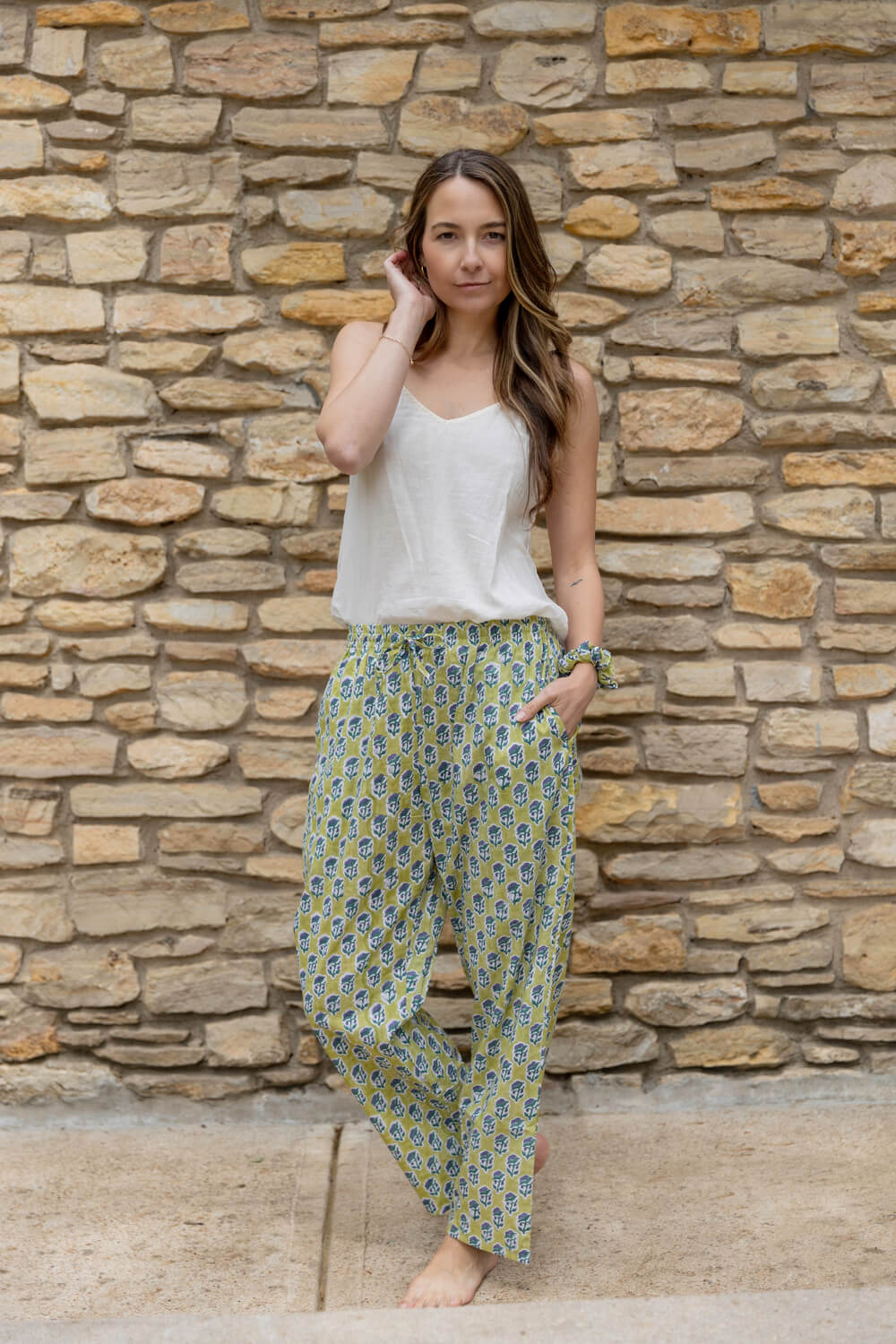 Joy Lounge pants - Women's Soft Cotton Printed Long Pajamas