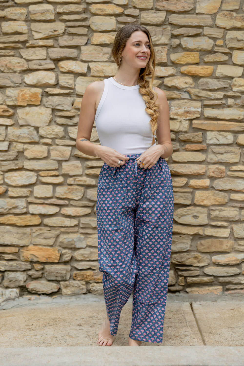 Diksha Lounge pants - Women's Soft Cotton Printed Long Pajamas