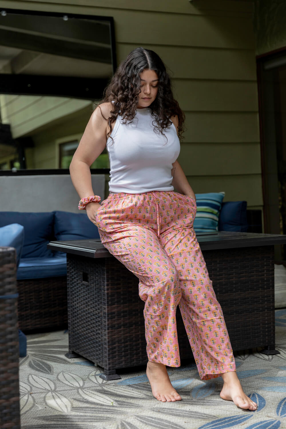 Svetlana Lounge pants - Women's Soft Cotton Printed Long Pajamas