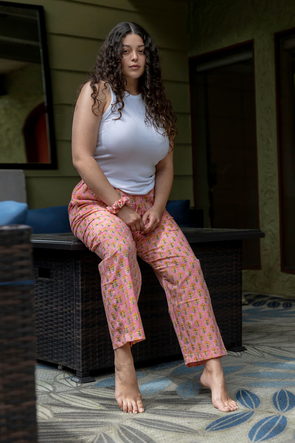 Svetlana Lounge pants - Women's Soft Cotton Printed Long Pajamas