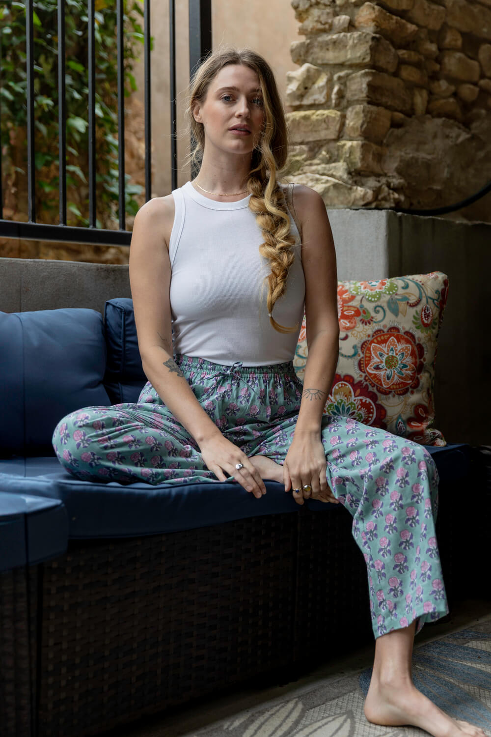Annelize Lounge pants - Women's Soft Cotton Printed Long Pajamas