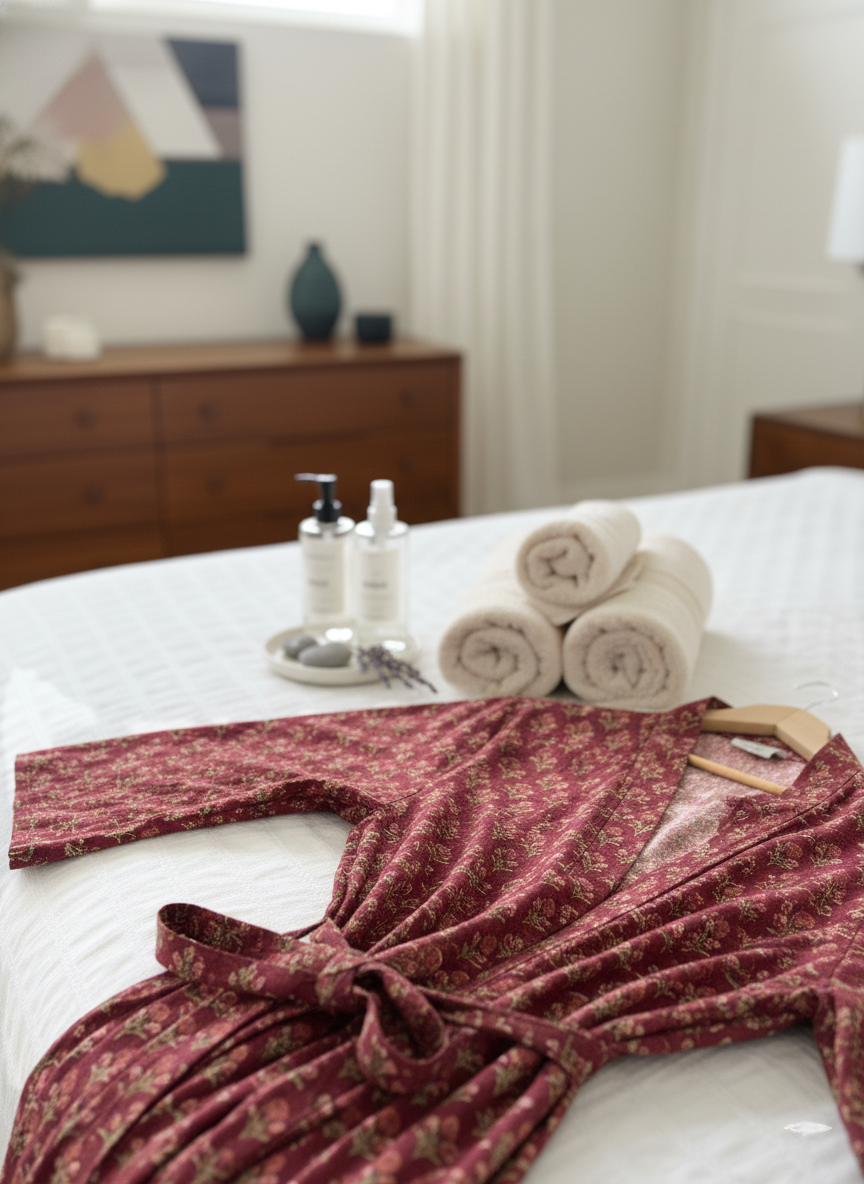 Sita Robe - Printed Cotton Kimono, versatile Robe for Women