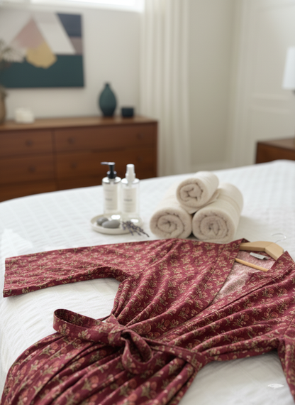 Sita Robe - Printed Cotton Kimono, versatile Robe for Women