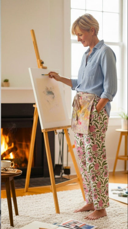 Teresa Lounge pants - Women's Soft Cotton Printed Long Pajama