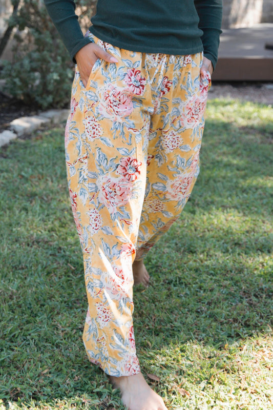 Priyanka Lounge pants - Women's Soft Cotton Printed Long Pajamas