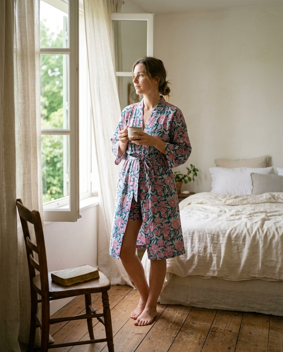 Lana - Cotton Kimono Robe